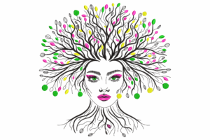 Tree Woman Embroidery Design