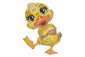 Dancing Duckling Embroidery Design
