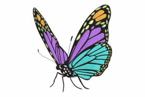 Vibrant Butterfly Embroidery Design