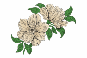 Vintage Floral Embroidery Design