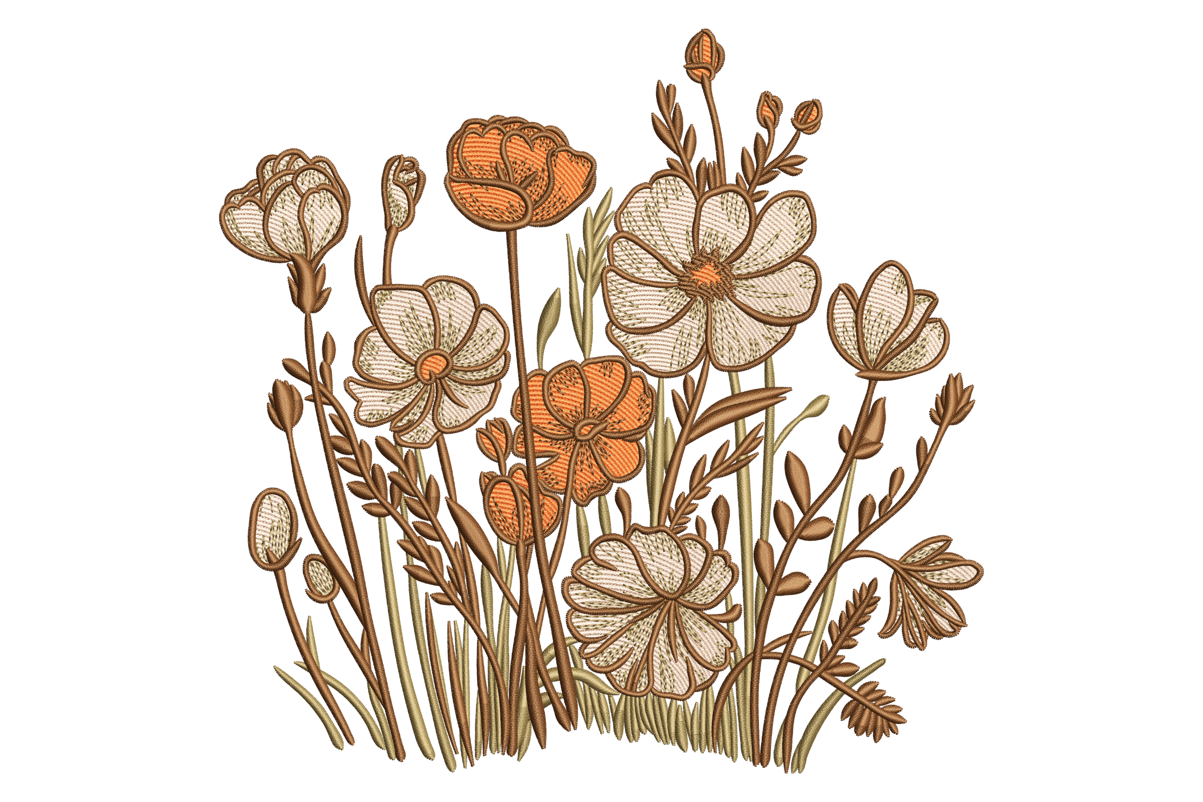 Wildflower Meadow Embroidery Design