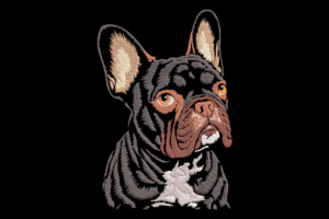 French Bulldog Embroidery Design