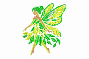 Leaf Fairy Embroidery Design