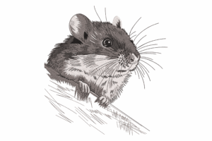 Realistic Mouse Embroidery Design