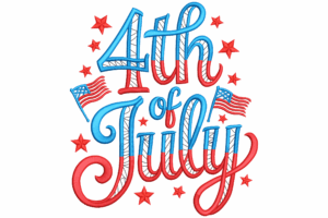 4th of July Celebration Embroidery Design