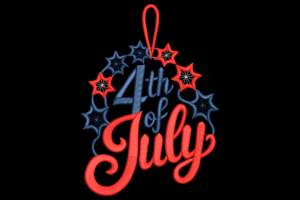 4th of July Embroidery Design