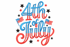4th of July Machine Embroidery Design