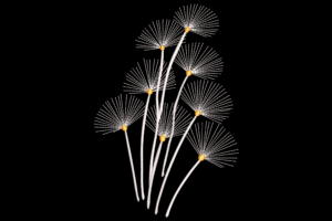 Abstract Floral Firework Embroidery Design