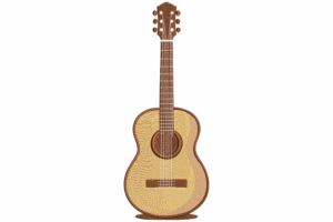 Acoustic Guitar Machine Embroidery Design