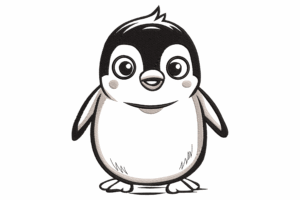 Adorable Baby Penguin Embroidery Design