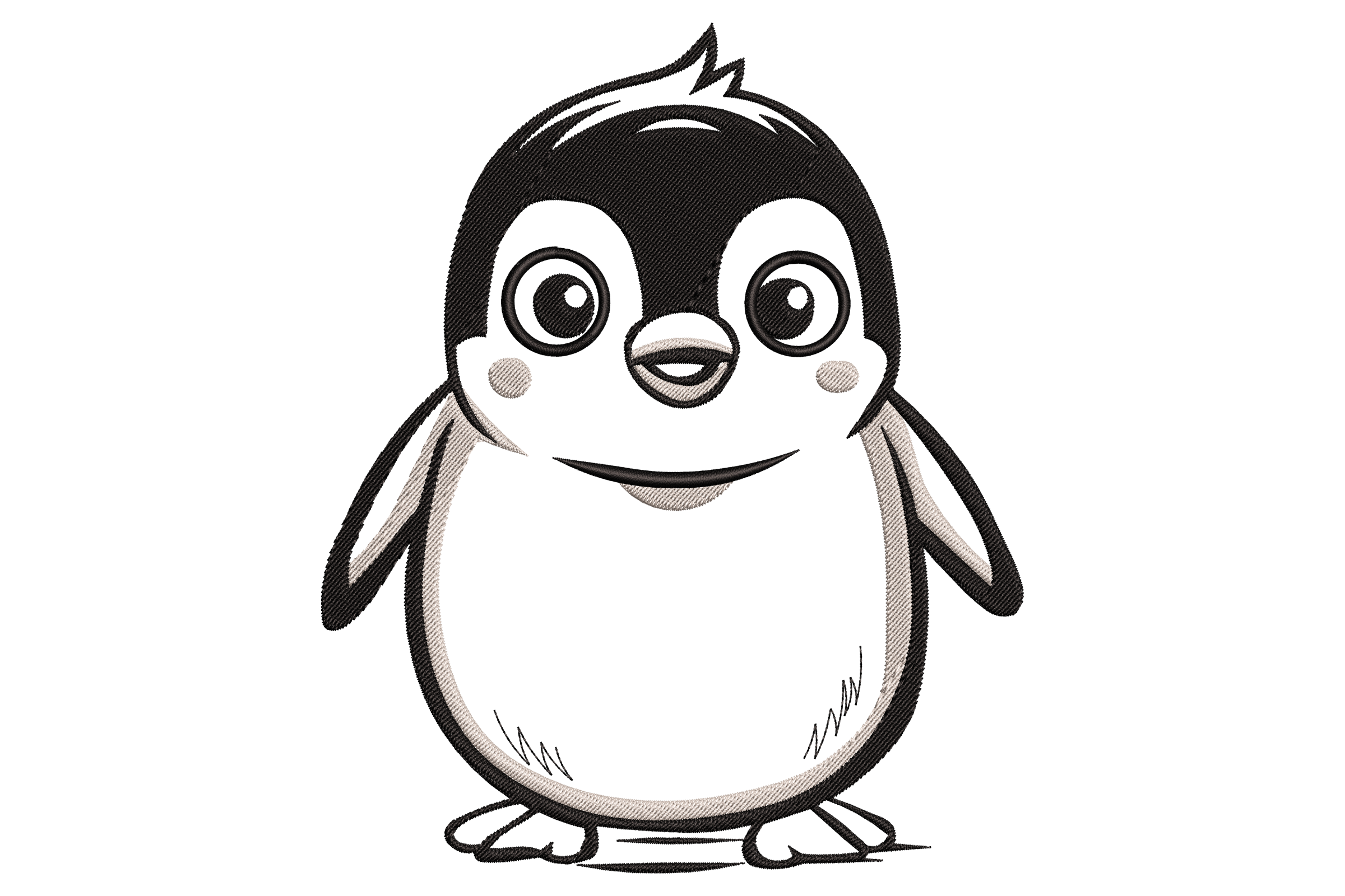 Adorable Baby Penguin Embroidery Design