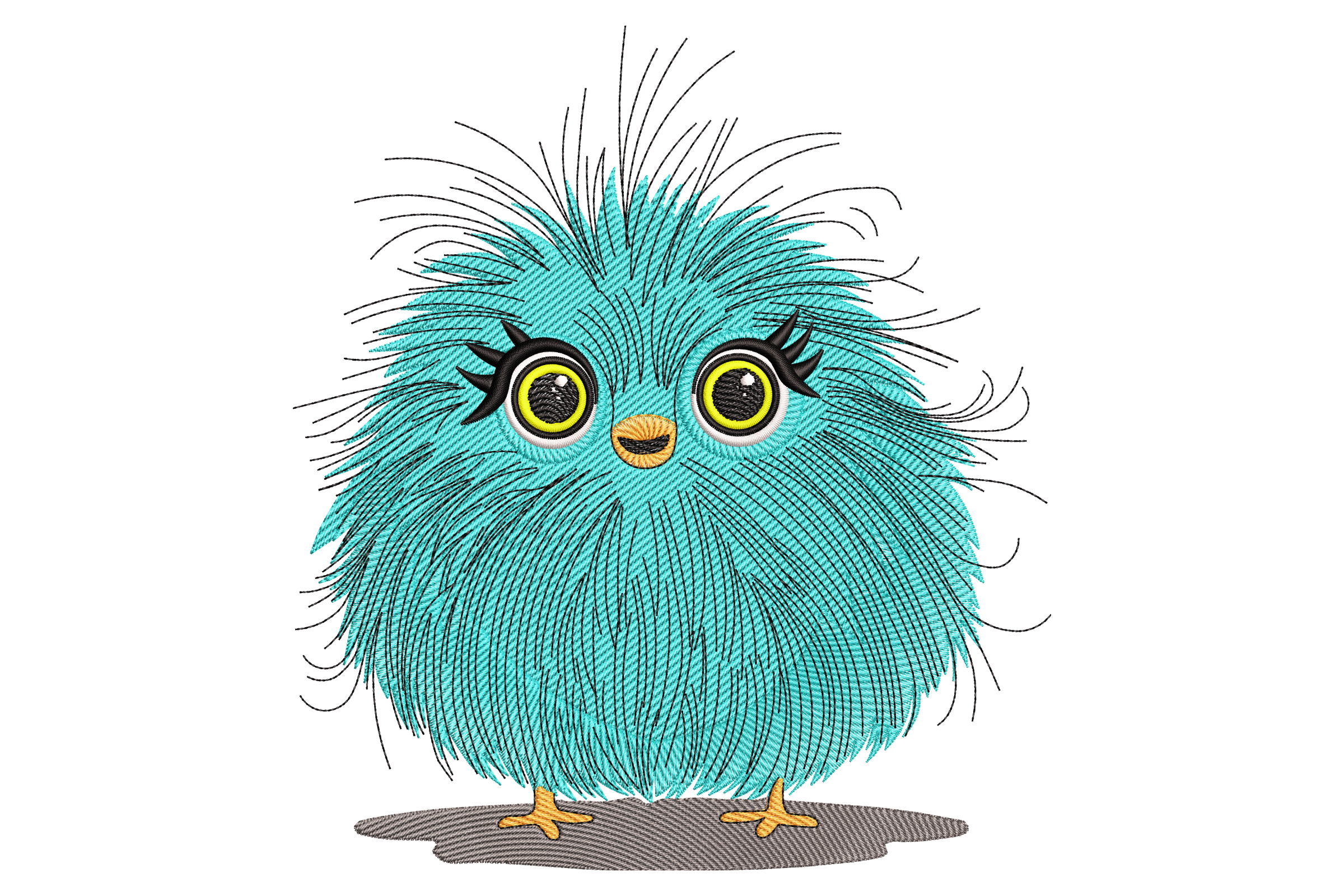 Adorable Fluffy Bird Embroidery Design