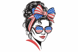 American Woman Embroidery Design
