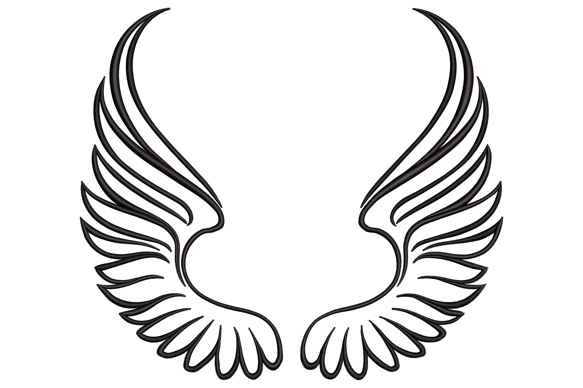 Angel Wings Embroidery Design