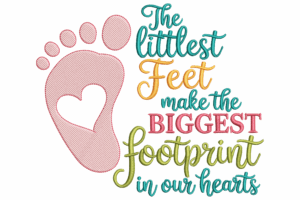 Baby Footprint Embroidery Design