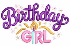 Birthday Girl Embroidery Design
