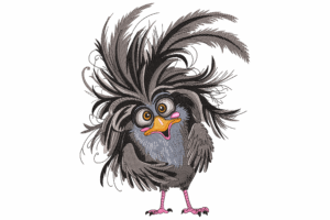 Black Bird Embroidery Design