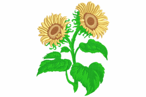 Bloom Sunflower Machine Embroidery Design