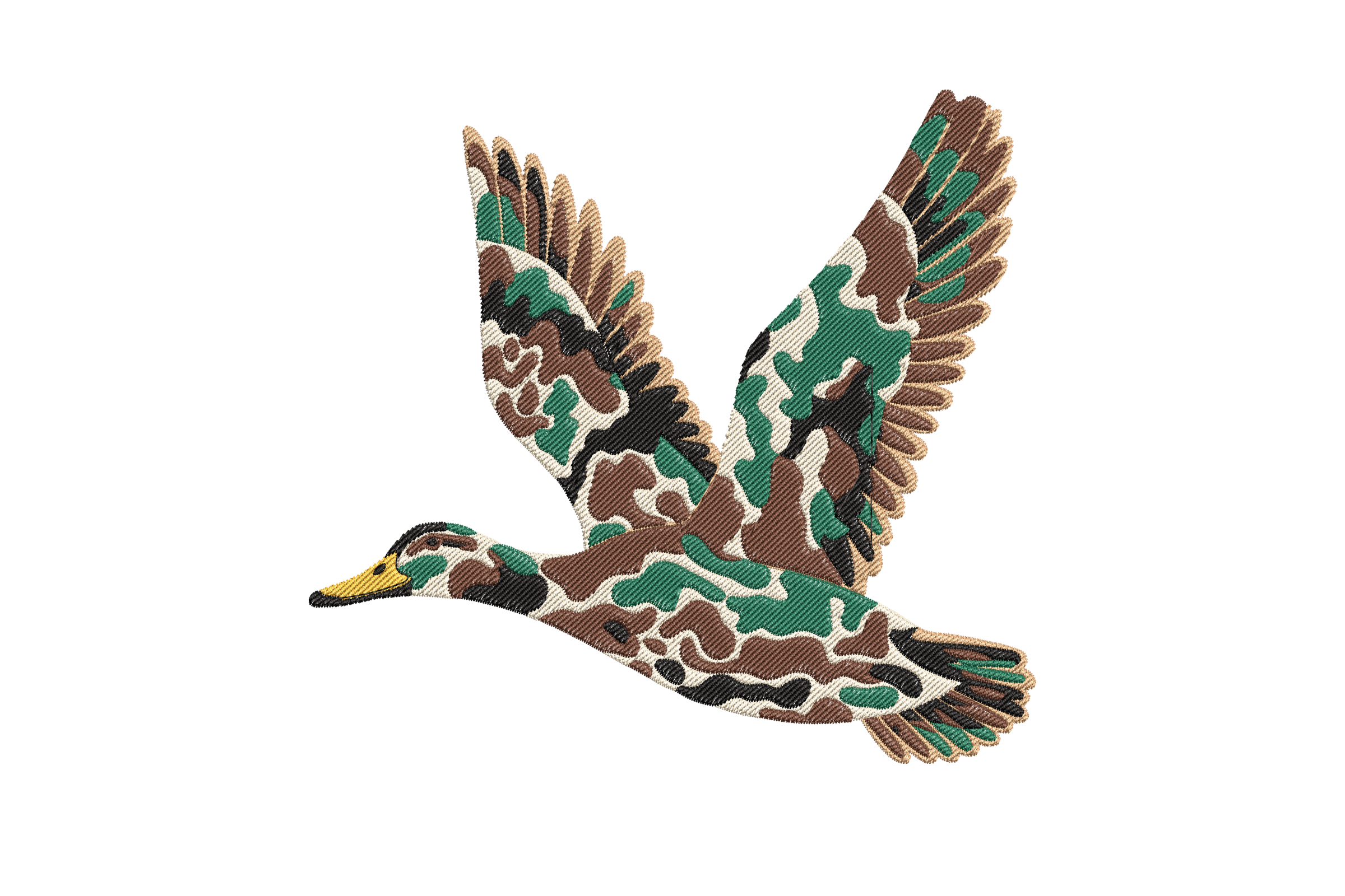 Camo Duck Embroidery Design