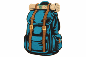 Camping Backpack Embroidery Design
