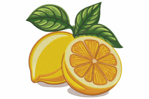 Citrus Lemon Embroidery Design