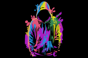 Color Splash Hoodie Embroidery Design