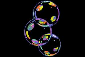 Colorful Soap Bubble Embroidery Design