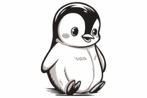 Cute Baby Penguin Embroidery Design