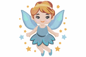 Cute Magical Fairy Embroidery Design