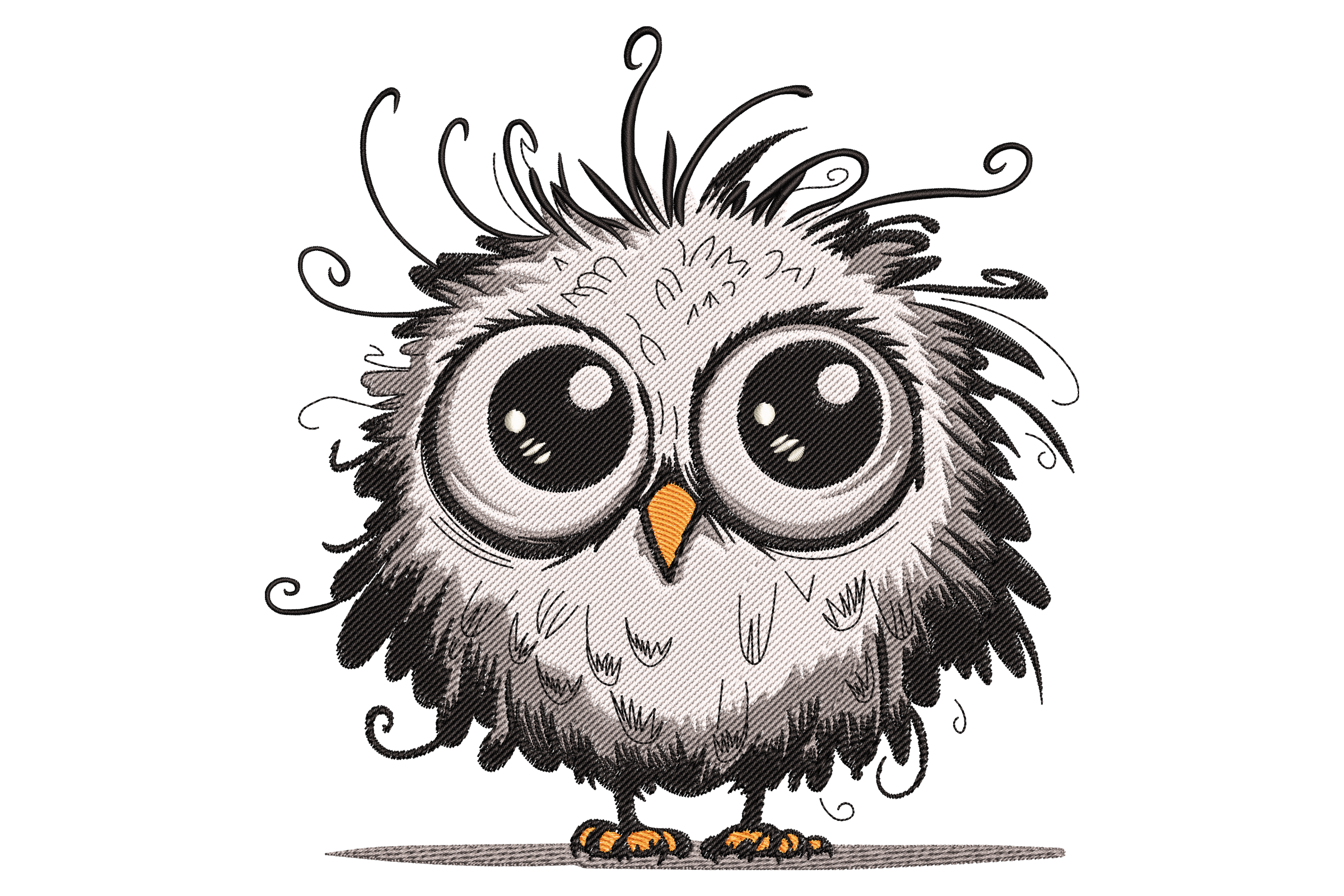 Cute Owl Machine Embroidery Design
