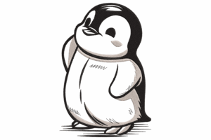 Cute Penguin Embroidery Design