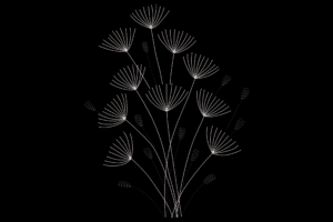Dandelion Minimalist Embroidery Design