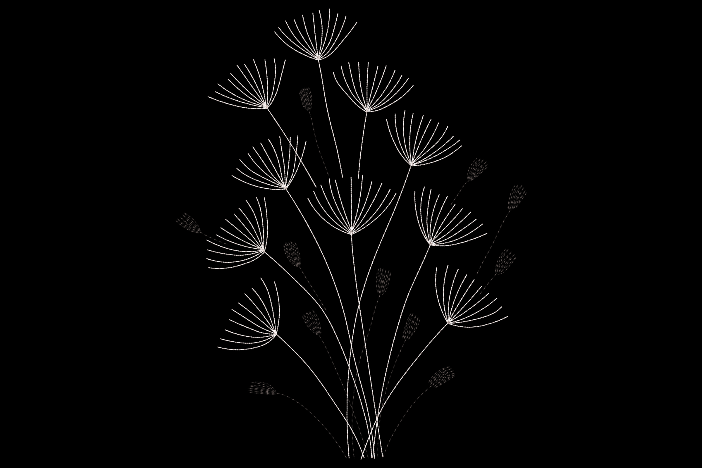 Dandelion Minimalist Embroidery Design