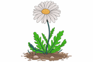 Elegant Daisy Flower Embroidery Design