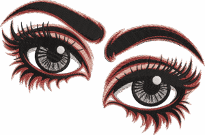 Expressive Eyes Embroidery Design