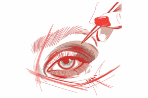 Eye Grooming Embroidery Design