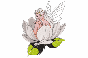 Fairy in Bloom Embroidery Design
