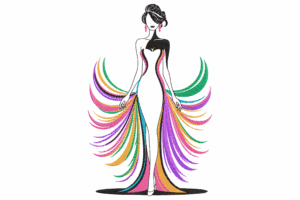 Fashion Lady Embroidery Design