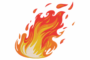 Fireball Embroidery Design