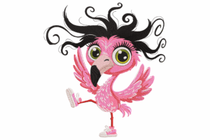 Funky Flamingo Machine Embroidery Design