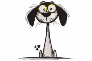 Funny Dog with Glasses Embroidery Design