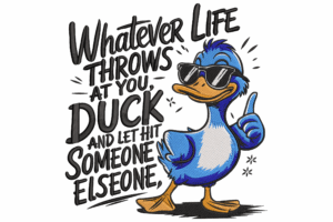 Funny Duck Embroidery Design