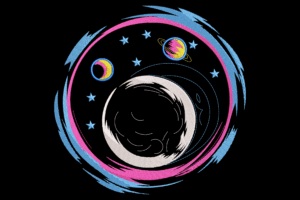 Galaxy Space Embroidery Design