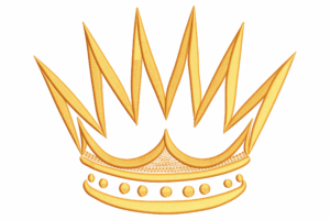 Golden Crown Machine Embroidery Design