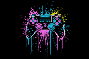Graffiti Game Controller Embroidery Design