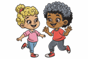 Happy Kids Embroidery Design