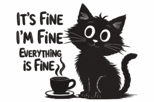 It’s Fine I’m Fine Everything Is Fine Embroidery Design