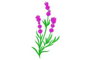 Lavender Blossom Embroidery Design