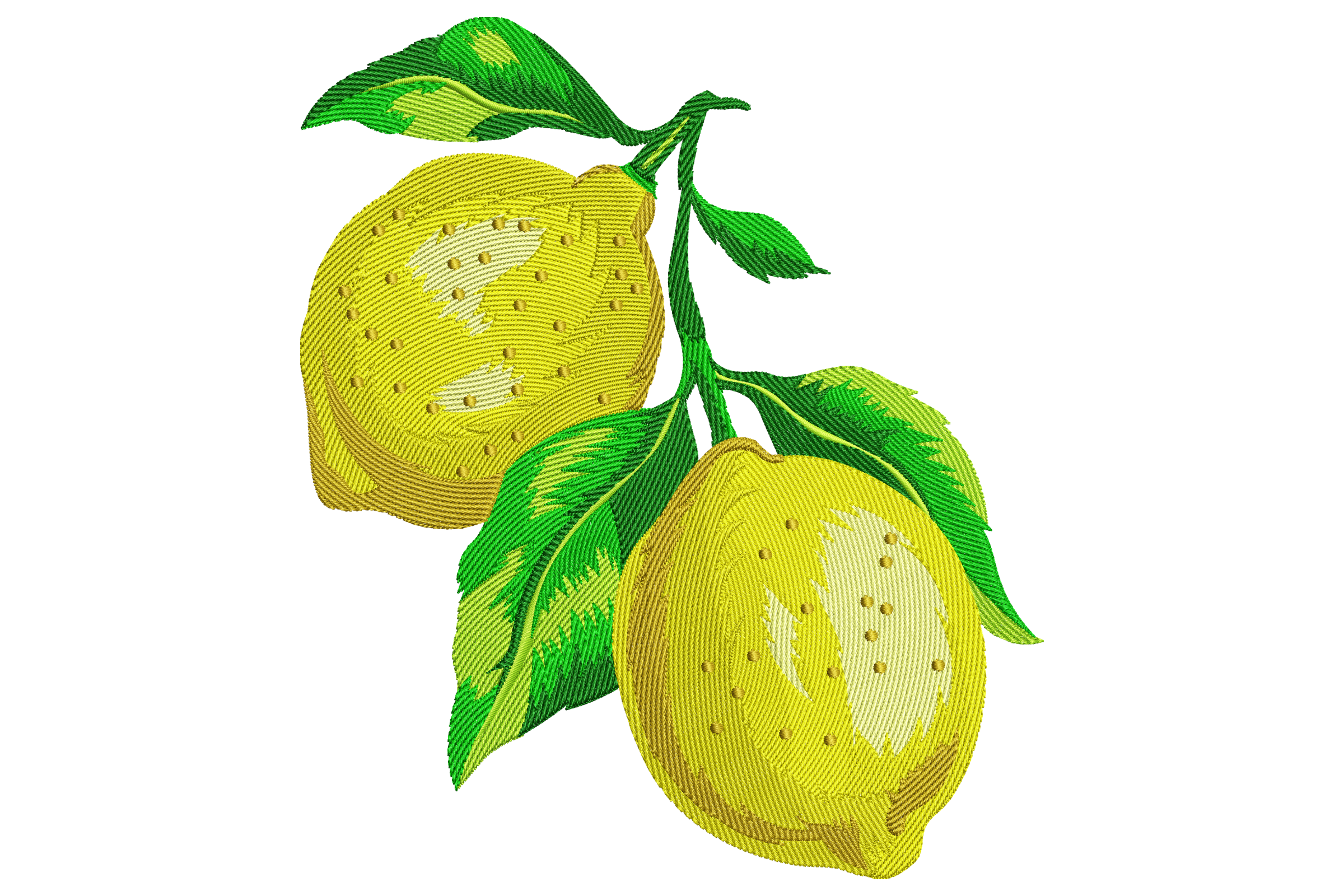 Lemon Branch Embroidery Design