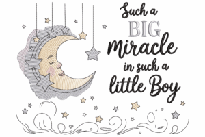 Little Boy Miracle Embroidery Design